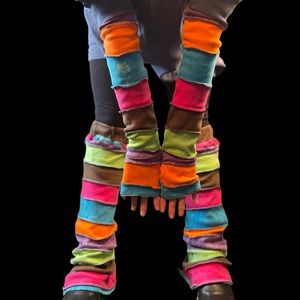 Arm and leg warmers set Katwise style boho